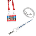 3/4" Recycled Screen Printed Dual Attachment Lanyard (Direct Import)
